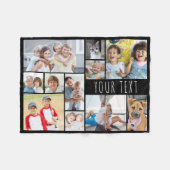 Eenvoudige 11 Fotocollage Aangepaste kleur Fleece Deken (Voorkant (Horizontaal))