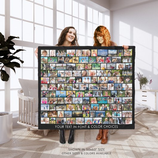 Eenvoudige 121 Fotocollage Meerdere vormen Fleece Deken