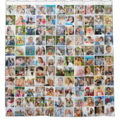 Eenvoudige 121 vierkante fotocollage douchegordijn (Voorkant)