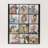 Eenvoudige 12 Foto Collage Custom Familie Vrienden Legpuzzel (Verticaal)
