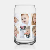 Eenvoudige 12 fotocollage blikvorm glas (Achterkant)