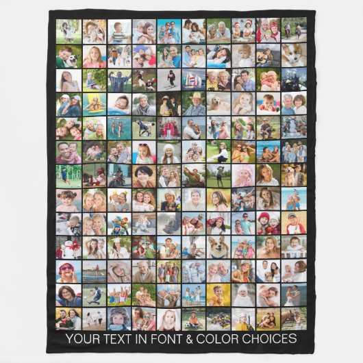 Eenvoudige 130 vierkante foto, speciaal gepersonal fleece deken (Voorkant)