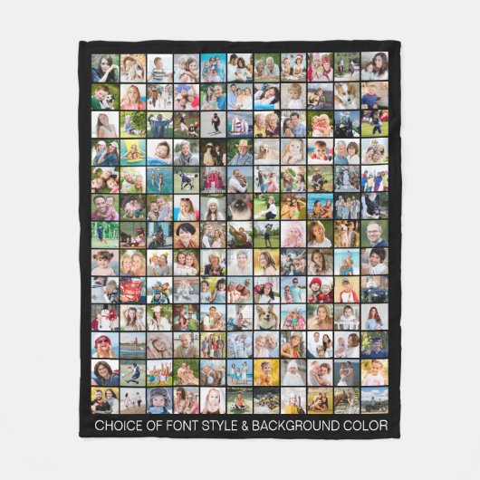 Eenvoudige 143 vierkante fotocollage gepersonalise fleece deken (Voorkant)