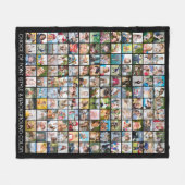 Eenvoudige 143 vierkante fotocollage gepersonalise fleece deken (Voorkant (Horizontaal))