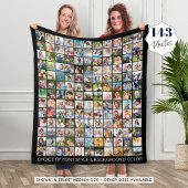 Eenvoudige 143 vierkante fotocollage gepersonalise fleece deken