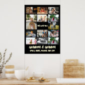 Eenvoudige 14 foto collage oma opa poster (Keuken)
