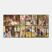 Eenvoudige 14 fotocollage aangepaste kleur geperso bureaumat (Voorkant)