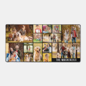 Eenvoudige 14 fotocollage aangepaste kleur geperso bureaumat (Voorkant)