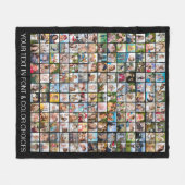 Eenvoudige 168 vierkante fotocollage gepersonalise fleece deken (Voorkant (Horizontaal))