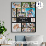 Eenvoudige 16 Aangepaste kleuren voor fotoCollage Imitatie Canvas Print<br><div class="desc">Creëer uw eigen gepersonaliseerde, aangepaste kleur fotogeheugen faux canvas 16x20 "wall art piece met behulp van deze eenvoudig te uploaden foto collage sjabloon met 16 vierkante en rechthoek afbeeldingen om een verscheidenheid aan vormen en maten van afbeeldingen en uw aangepaste tekst in uw keuze van lettertype stijlen en kleuren tegemoet...</div>