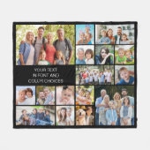 Eenvoudige 16 fotocollage uw kleur fleece deken (Voorkant (Horizontaal))