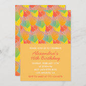 Eenvoudige 16e verjaardag uitnodigingen Ballonnen  (Voorkant / Achterkant)