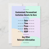 Eenvoudige "17th Birthday Gathering" uitnodiging (Achterkant)