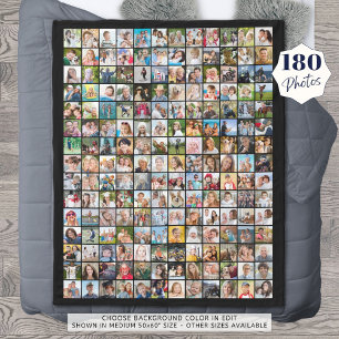 Eenvoudige 180 Vierkante Fotocollage Aangepaste Kl Fleece Deken