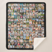 Eenvoudige 180 Vierkante Fotocollage Aangepaste Kl Sherpa Deken (Voorkant)