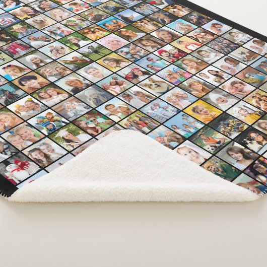 Eenvoudige 180 Vierkante Fotocollage Aangepaste Kl Sherpa Deken (3/4)