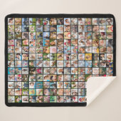 Eenvoudige 180 Vierkante Fotocollage Aangepaste Kl Sherpa Deken (Voorkant (horizontaal))