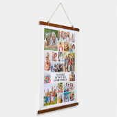 Eenvoudige 19 Aangepaste foto-Collage Hangend Wandkleed (Gebogen)