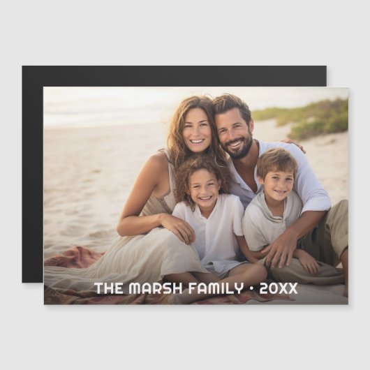 Eenvoudige 1 foto volledige dekking - dikke tekst  (Voorkant / Achterkant)