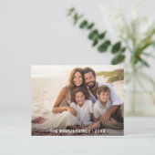 Eenvoudige 1 foto volledige dekking - dikke tekst  briefkaart (Staand voorkant)