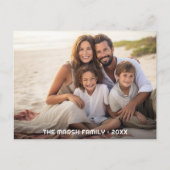 Eenvoudige 1 foto volledige dekking - dikke tekst  briefkaart (Voorkant)