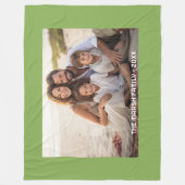 Eenvoudige 1 foto volledige dekking - dikke tekst  fleece deken (Voorkant)