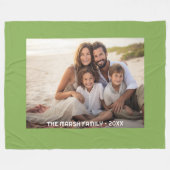 Eenvoudige 1 foto volledige dekking - dikke tekst  fleece deken (Voorkant (Horizontaal))