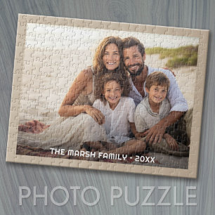 Eenvoudige 1 foto volledige dekking - dikke tekst legpuzzel