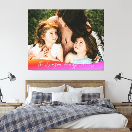 Eenvoudige 1 foto volledige dekking - Scriptteksto Canvas Afdruk (Insitu (Slaapkamer))