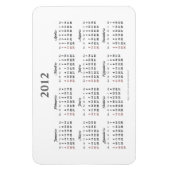 Eenvoudige 2012 kalender Premium Magnet Magneet (Verticaal)