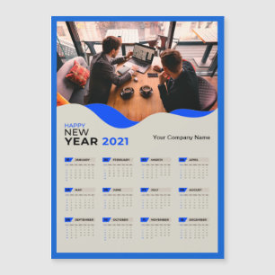Eenvoudige 2021 Agenda Bedrijfsnaam Met Foto