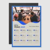 Eenvoudige 2021 Kalender Bedrijfsnaam met Foto (Voorkant / Achterkant)