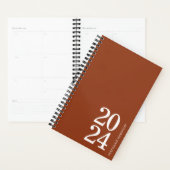 Eenvoudige 2024 Terracotta Persoonlijke Weekplanne Planner (Display)