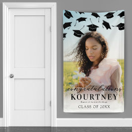 Eenvoudige 2025 Afstuderen foto Spandoek