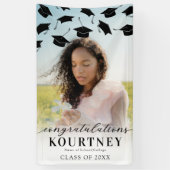 Eenvoudige 2025 Afstuderen foto Spandoek (Verticaal)