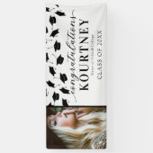 Eenvoudige 2025 Afstuderen fotobanner Spandoek (Verticaal)