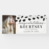 Eenvoudige 2025 Afstuderen fotobanner Spandoek (Horizontaal)