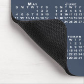 Eenvoudige 2025 Kalender Bedrijfsnaam op Navy Blue Muismat (Hoek)