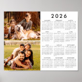 Eenvoudige 2026 Agenda 2 Foto's Poster (Voorkant)