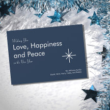 Eenvoudige 2026 Nieuwjaar Navy Blue Elegant Typogr