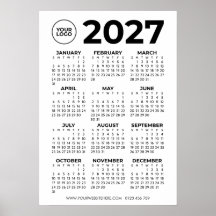 Eenvoudige 2027 Agenda Zakelijk Bedrijfslogo