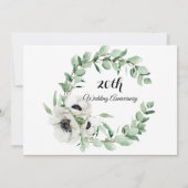 EENVOUDIGE 20e BRUILOFT JUBILEUM FEESTUITNODIGING Kaart (Achterkant)