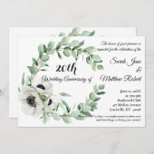 EENVOUDIGE 20e BRUILOFT JUBILEUM FEESTUITNODIGING Kaart (Voorkant / Achterkant)