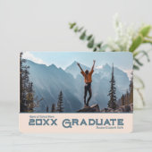 Eenvoudige 20xx Afstuderen 2 foto-uitnodiging/ Aankondiging (Staand voorkant)