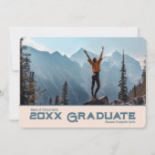 Eenvoudige 20xx Afstuderen 2 foto-uitnodiging/ Aankondiging (Voorkant)