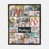 Eenvoudige 21 Aangepaste kleurenfoto's Fleece Deken (Voorkant)