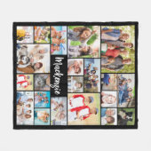 Eenvoudige 21 Aangepaste kleurenfoto's Fleece Deken (Voorkant (Horizontaal))