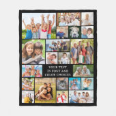 Eenvoudige 21 Aangepaste kleurenfoto's Fleece Deken (Voorkant)