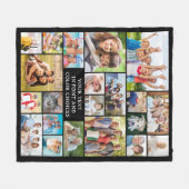 Eenvoudige 21 Aangepaste kleurenfoto's Fleece Deken (Voorkant (Horizontaal))