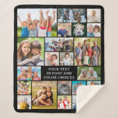 Eenvoudige 21 Aangepaste kleurenfoto's Sherpa Deken (Voorkant)